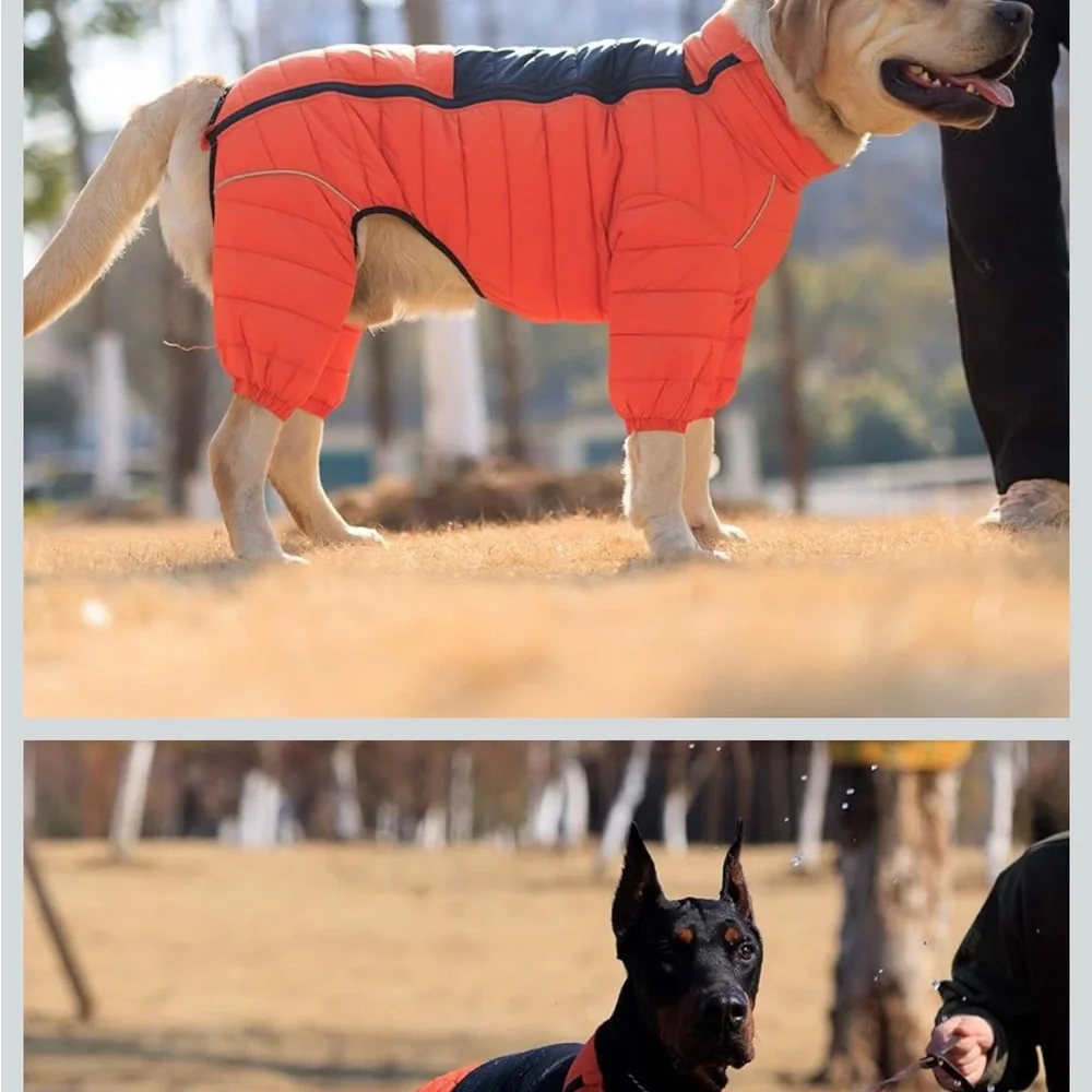 Lovelonglong Warm Jacket - 4 Legs Covered Waterproof Windproof Reflective XXL